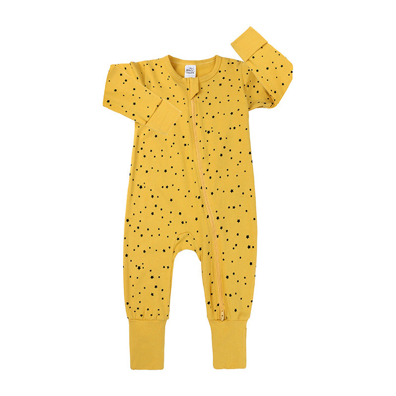 Spring and Autumn Baby Cotton Cartoon Jumpsuit