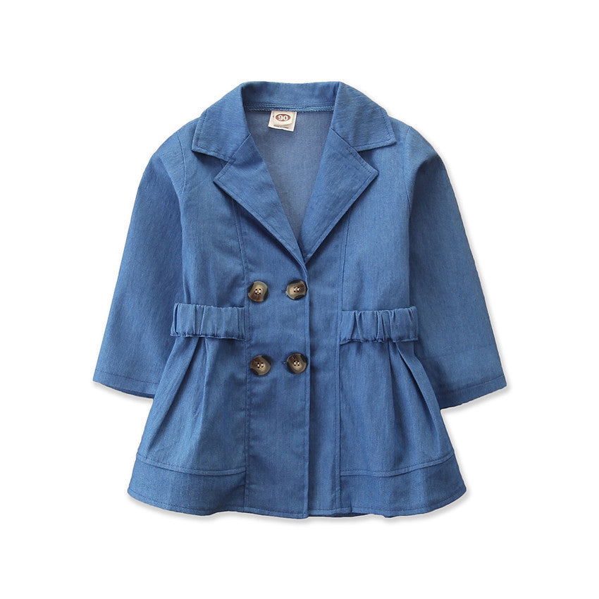 Children's Cute Bunny Ears Trench Coat