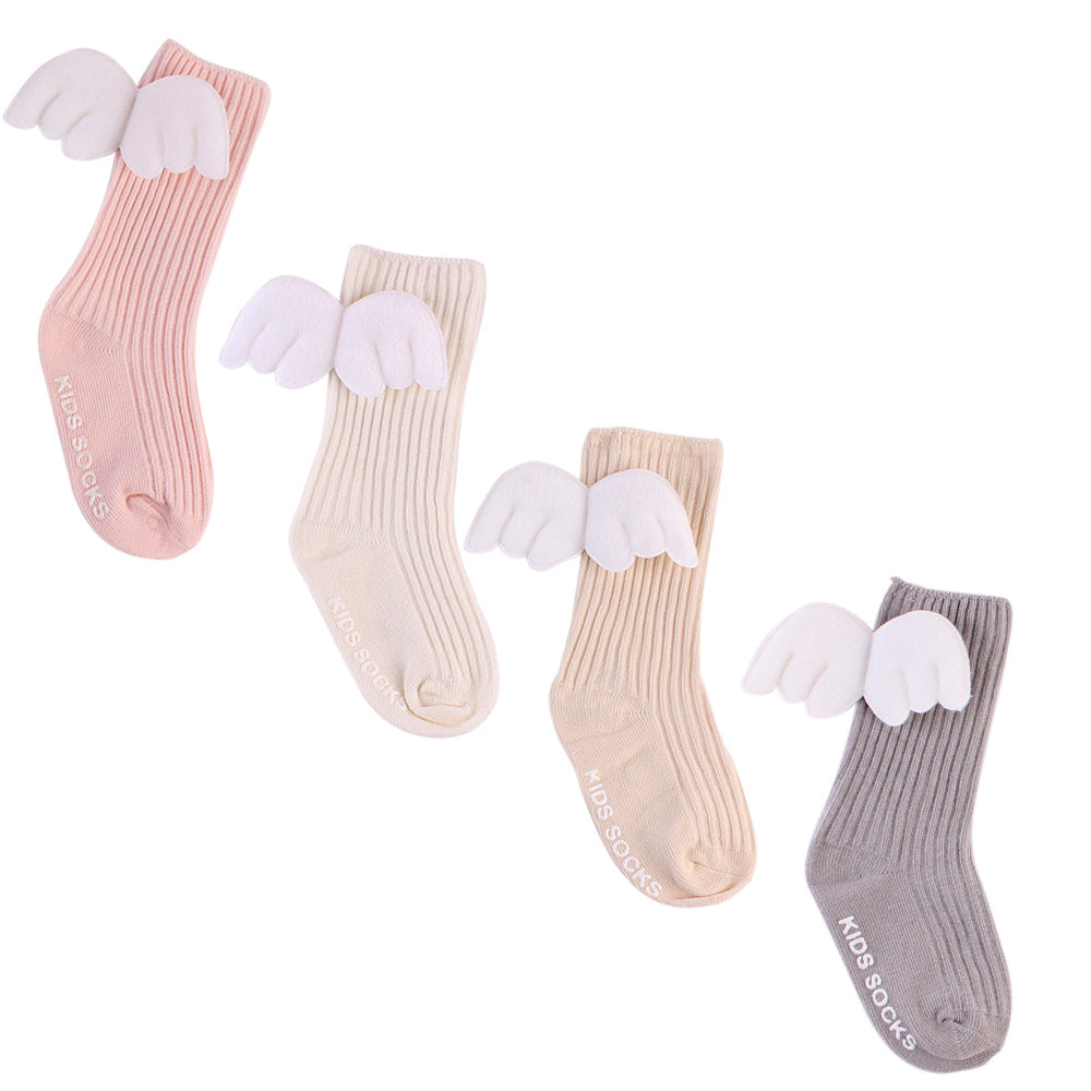 Long tube baby socks pure cotton baby socks high tube boneless loose end socks