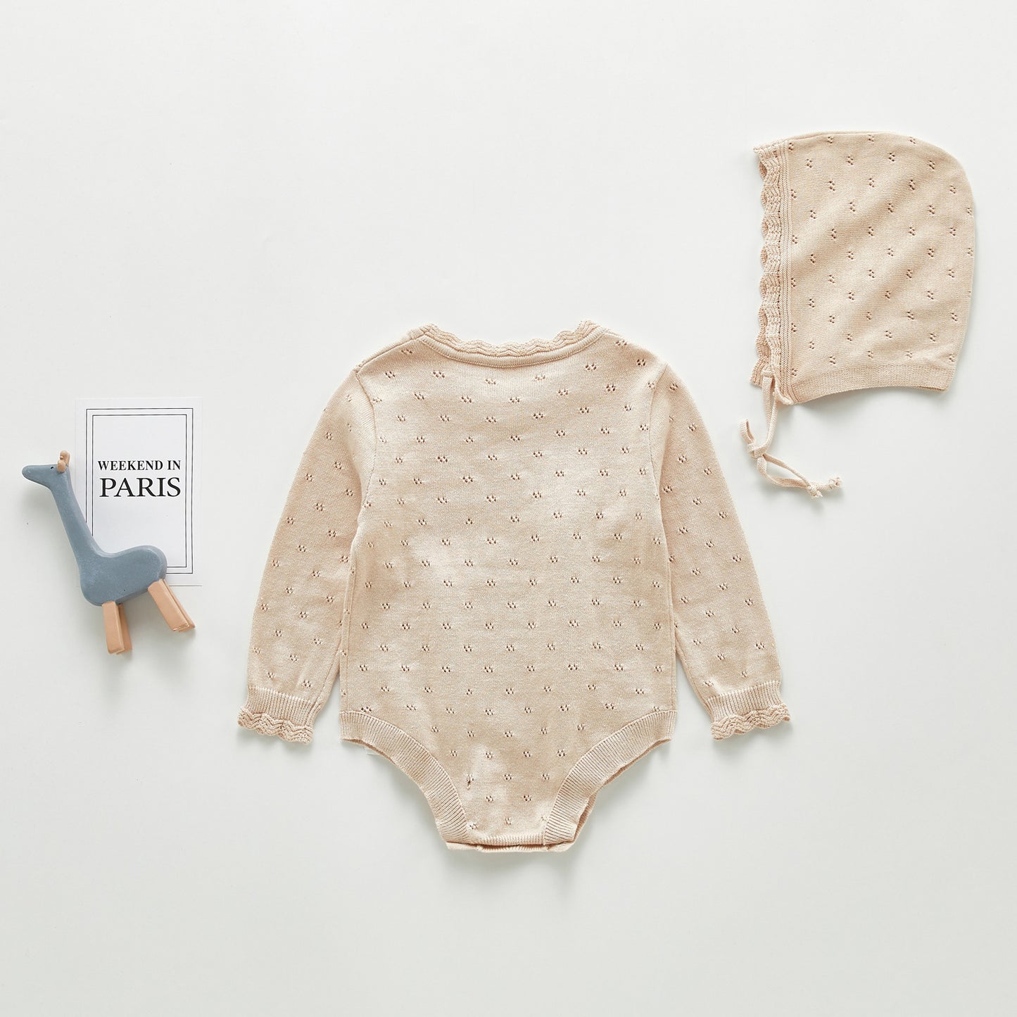 Baby knitted romper jumpsuit