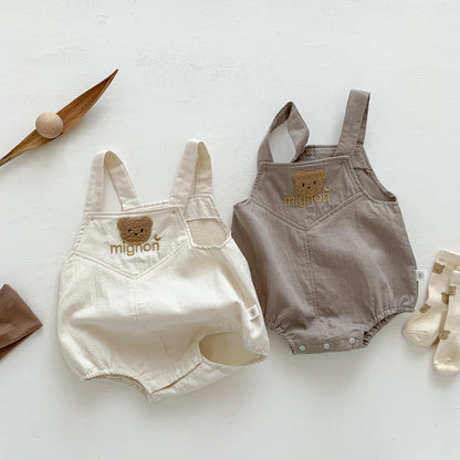 New Baby Bear Romper Overalls Suit