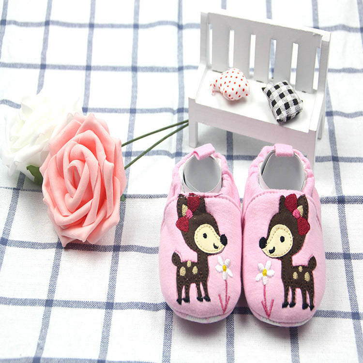 New autumn cotton shoes, baby shoes, toddler shoes, pure cotton cartoon embroidered baby shoes, baby shoes can not wear shoes