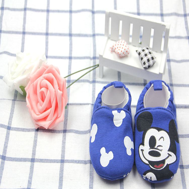 New autumn cotton shoes, baby shoes, toddler shoes, pure cotton cartoon embroidered baby shoes, baby shoes can not wear shoes