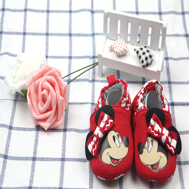 New autumn cotton shoes, baby shoes, toddler shoes, pure cotton cartoon embroidered baby shoes, baby shoes can not wear shoes