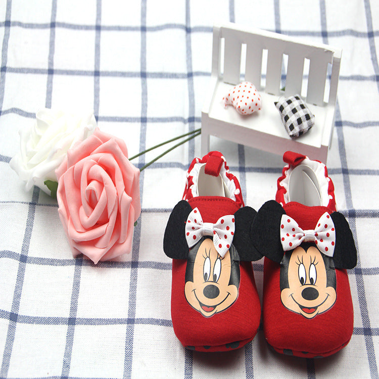 New autumn cotton shoes, baby shoes, toddler shoes, pure cotton cartoon embroidered baby shoes, baby shoes can not wear shoes