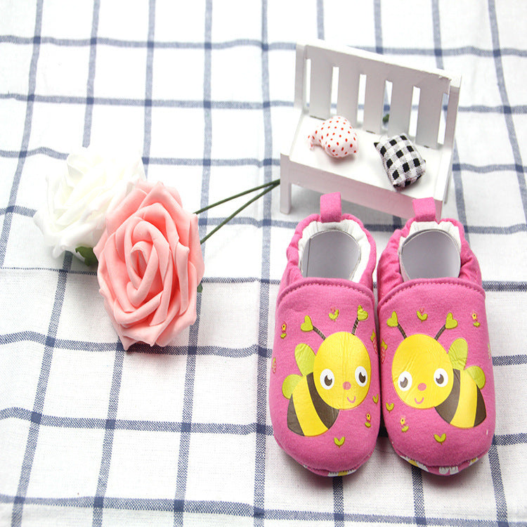 New autumn cotton shoes, baby shoes, toddler shoes, pure cotton cartoon embroidered baby shoes, baby shoes can not wear shoes