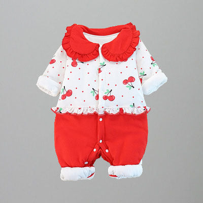 Baby Warm Cute Jumpsuit Autumn Winter Boy Girl Newborn Kid Infant Romper