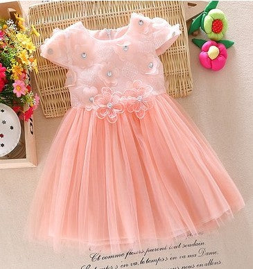 Baby Girl Dress Summer Short Sleeve Kid Princess Dress