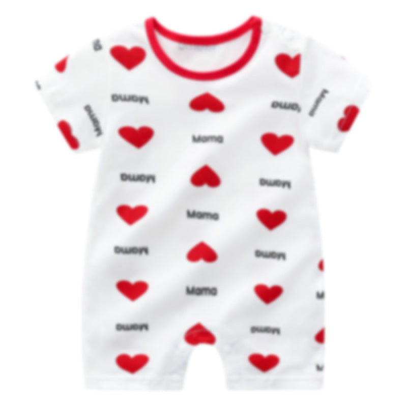 New baby romper cotton thin short-sleeved baby one-piece