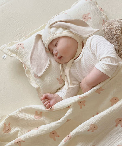 Cartoon Printed Baby Pure Cotton Yarn Cloth Blanket Summer Quilt