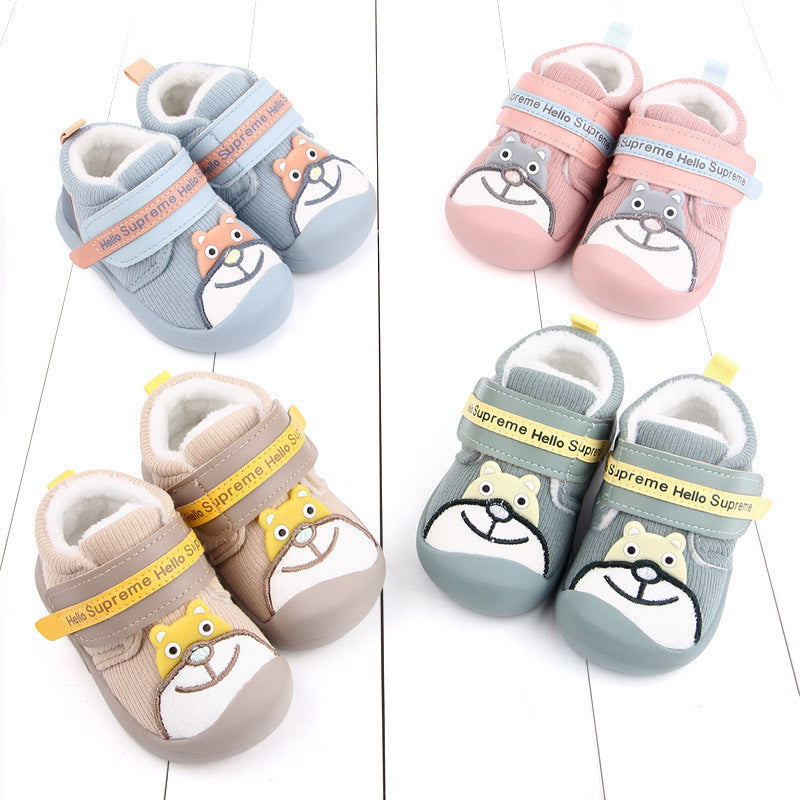 Plush baby indoor shoes