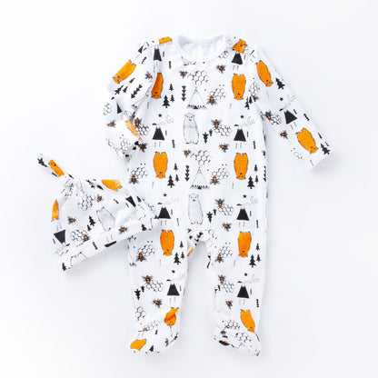 Infant cartoon jumpsuit baby long-sleeved romper