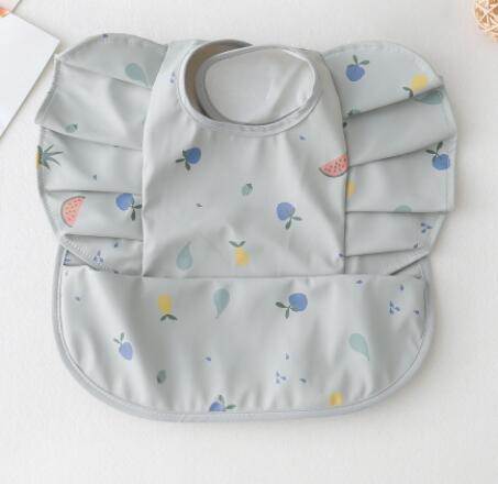 Baby Meal Pocket Angel Wing PU Waterproof Bib