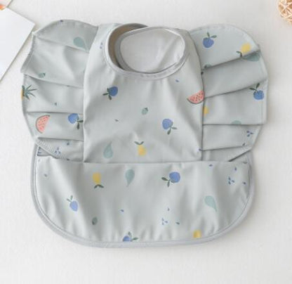 Baby Meal Pocket Angel Wing PU Waterproof Bib