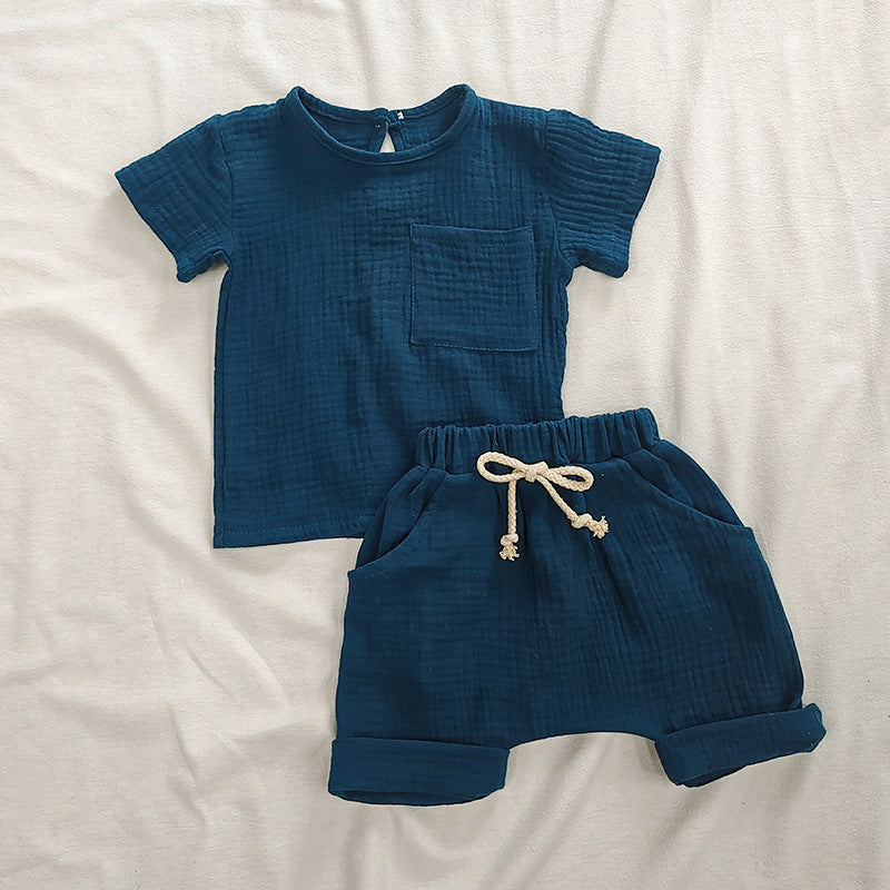 Pure Cotton Children's Two-piece Baby Set