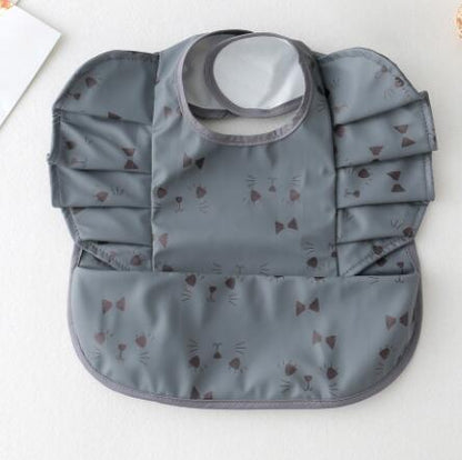 Baby Meal Pocket Angel Wing PU Waterproof Bib