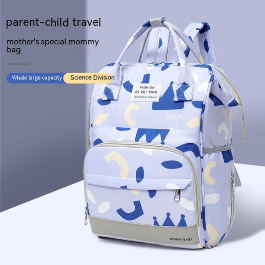 Multi-compartment Mummy Bag Large Capacity Portable Backpack Baby Diaper Bag