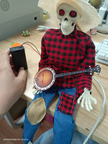 Halloween Banjo Skeleton Decoration