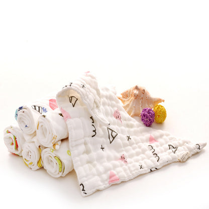 Ten Layers Of Cotton Gauze Triangle Baby Saliva Towel