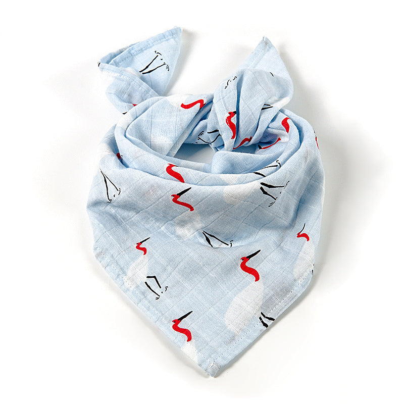 60*60cm Baby Cotton Double-Layer Gauze Swaddle Cloth Boy Girl Bib