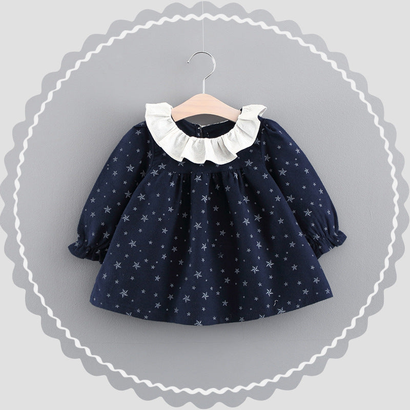 Online Shop Girl Dress, Autumn Baby Clothes, Korean Baby Princess Skirt Factory Wholesale