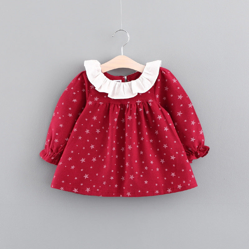 Online Shop Girl Dress, Autumn Baby Clothes, Korean Baby Princess Skirt Factory Wholesale