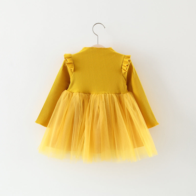 0-3Y Baby Girl Princess Dress Autumn Winter Dress Girl Skirt Gauze Children Baby Girl Dress