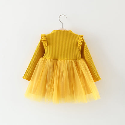0-3Y Baby Girl Princess Dress Autumn Winter Dress Girl Skirt Gauze Children Baby Girl Dress