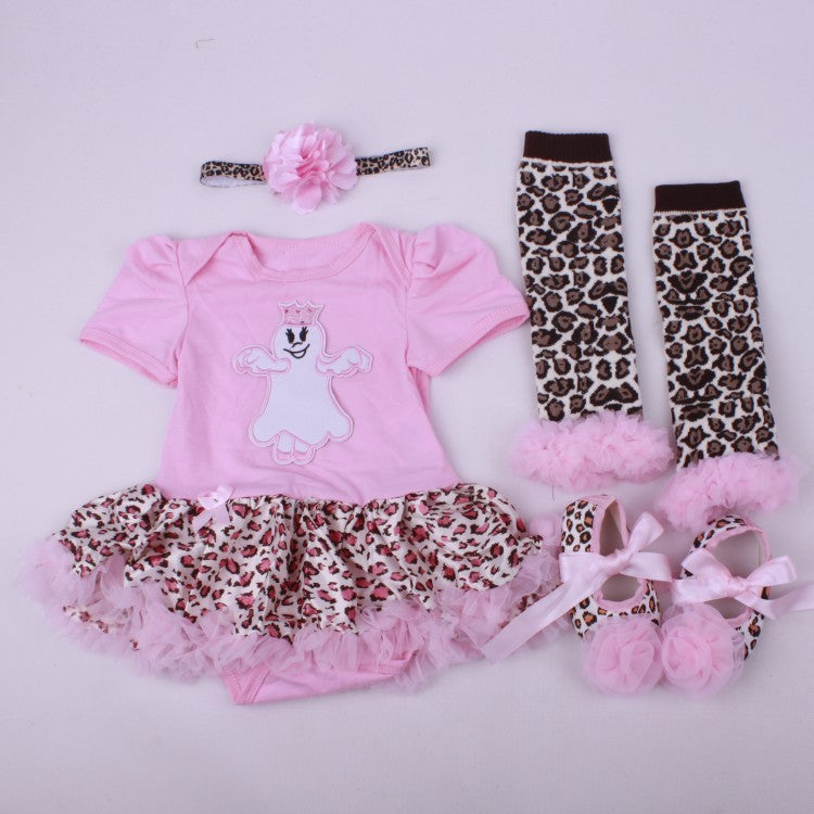 6-12 months baby Halloween foreign trade platform explosion Baby Toddler shoes dress combination set Skull