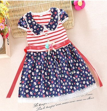 Baby Girl Dress Summer Short Sleeve Kid Princess Dress