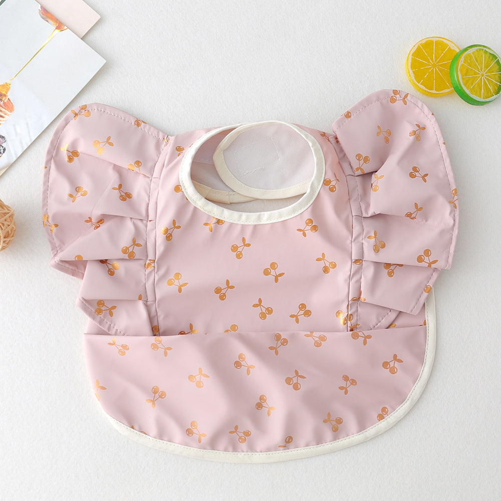 Baby Meal Pocket Angel Wing PU Waterproof Bib