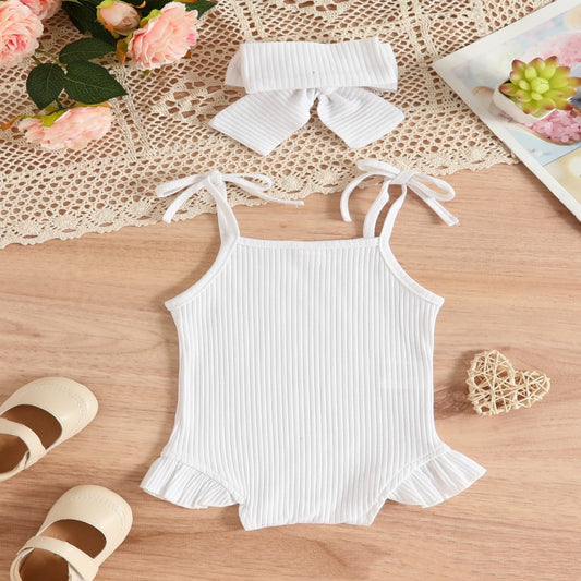 Baby Triangle Rompers Tether Strap Romper