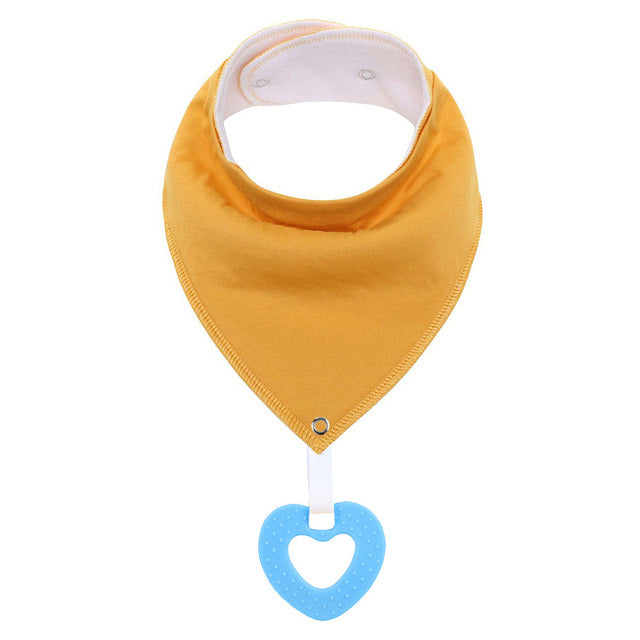 Cotton Baby Bandana Bib And Teething Toy