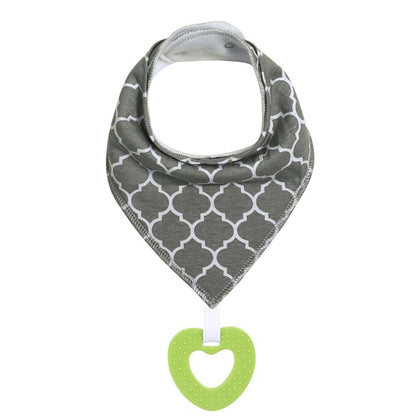 Cotton Baby Bandana Bib And Teething Toy