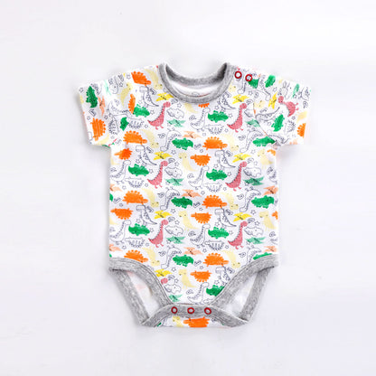 Summer Short Sleeved Baby Cotton Triangle Jumpsuit