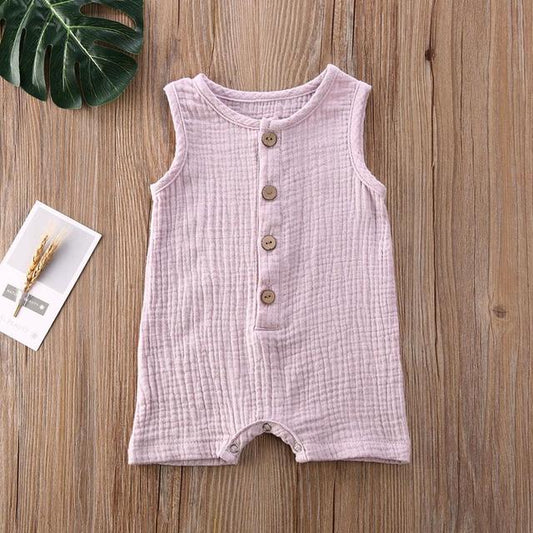 0-24M Baby Rompers Cotton Gauze Spring Summer Newborn Infant Baby Girl Boy Breathable Outfit
