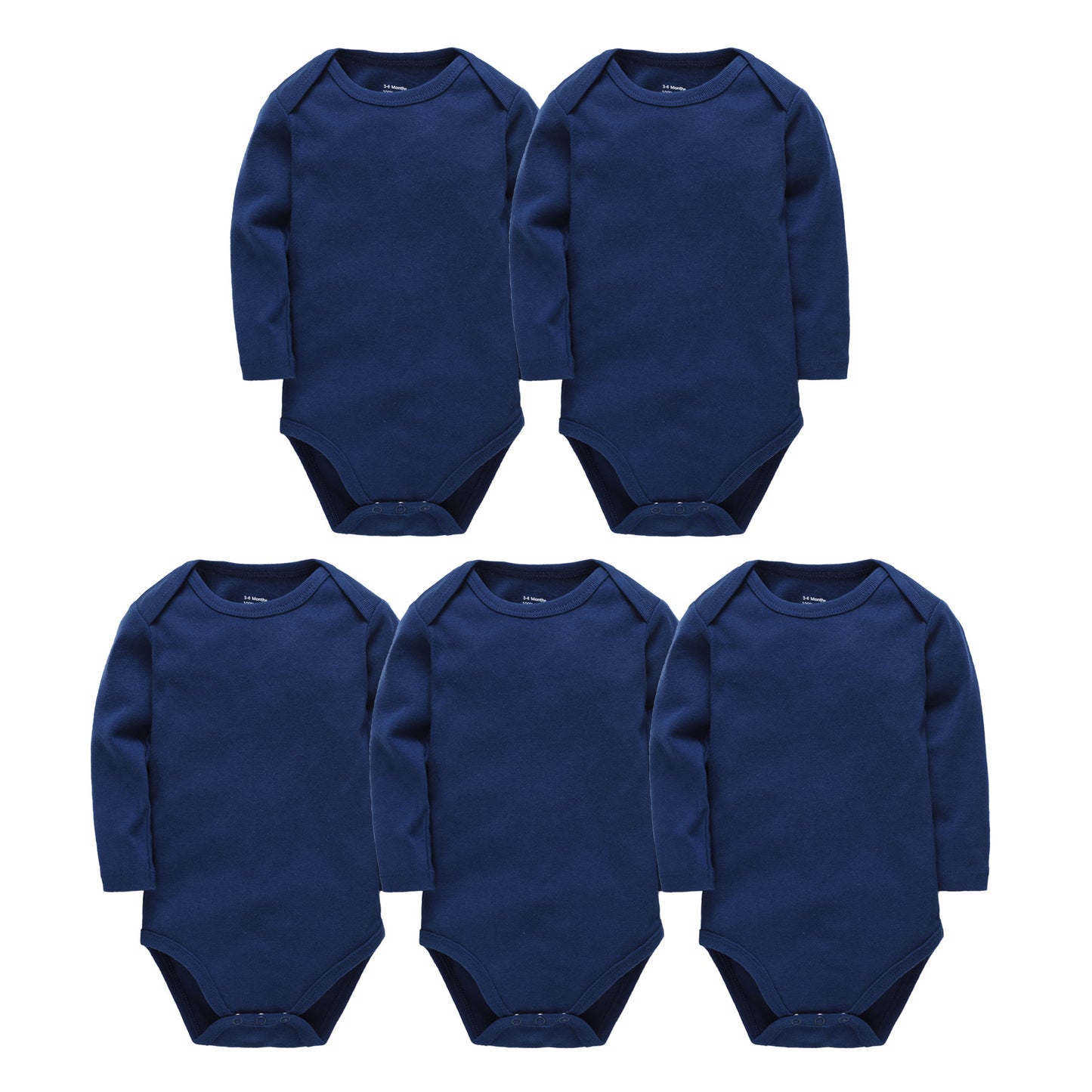 Baby Onesies, Pure Cotton Long-sleeved Solid Color Baby Romper