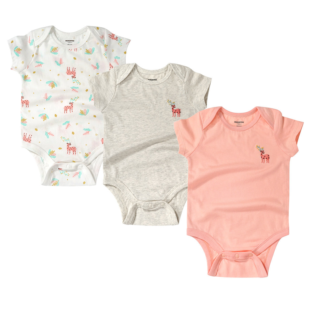 Short-sleeved Jumpsuit, Comfortable Cotton Baby Triangle Crawl