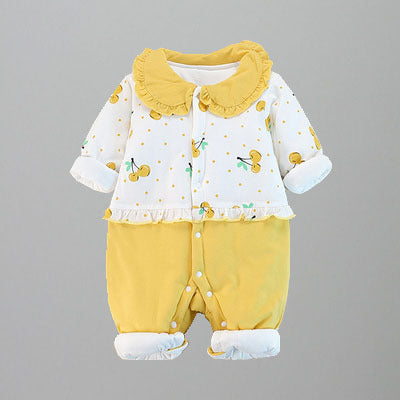 Baby Warm Cute Jumpsuit Autumn Winter Boy Girl Newborn Kid Infant Romper