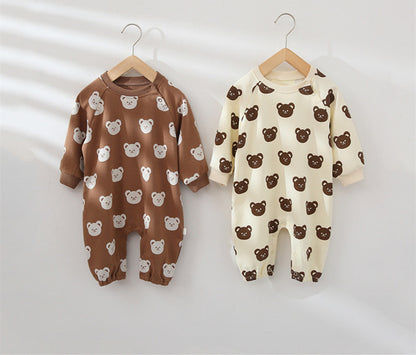 Cotton Baby Cartoon Print Romper