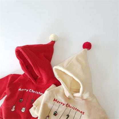 Male And Female Baby Snowman Fleece Sweater One-piece Romper Romper