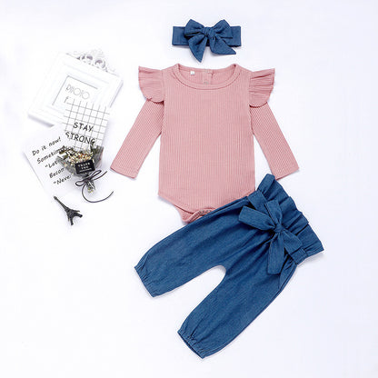 Baby Long Sleeve T Shirt and Pants Set