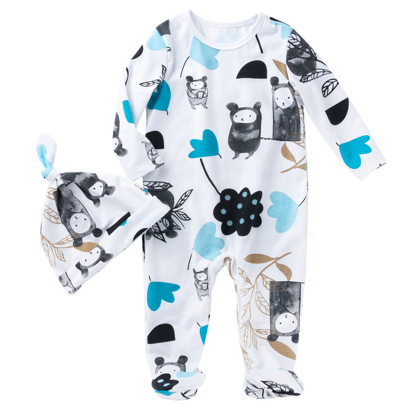 Infant cartoon jumpsuit baby long-sleeved romper