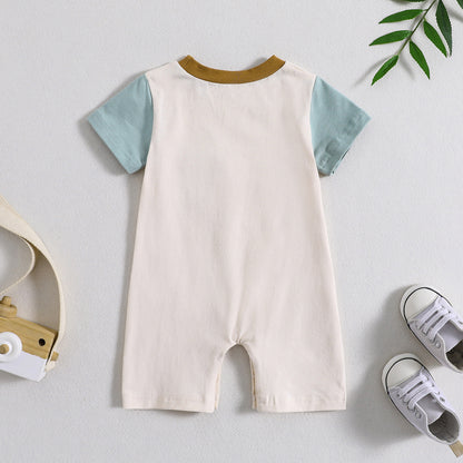 Summer Baby Jumpsuit Three-dimensional Color Matching