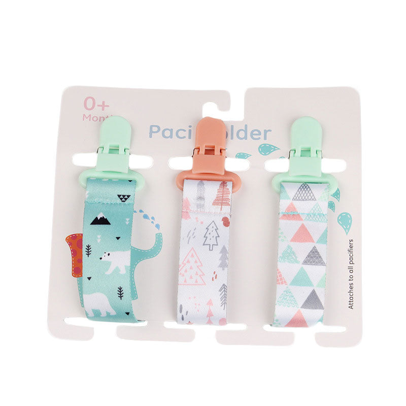 Cartoon Pattern Combination Three Packs Of Baby Pacifier Teether To Prevent Falling