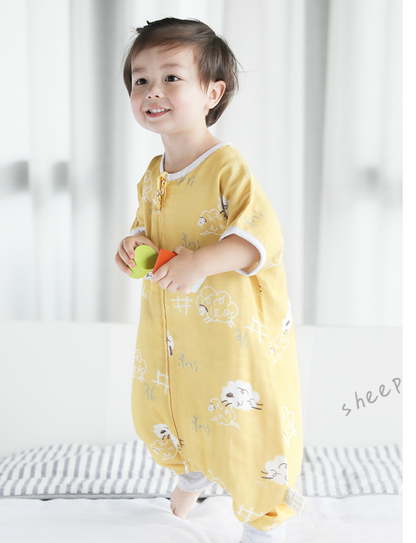 Baby thin bamboo cotton gauze sleeping bag