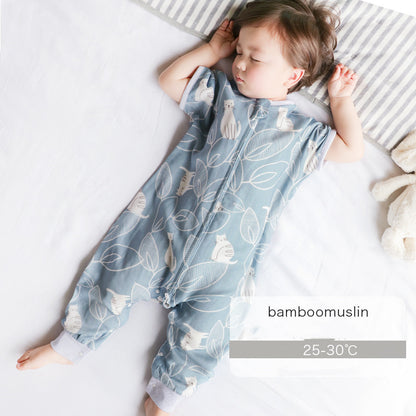 Baby thin bamboo cotton gauze sleeping bag