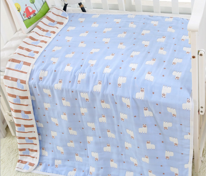 110 * 110cm Baby Bath Towel Cover Blanket Gauze Children Quilt Pure Cotton 6 Six Layer Gauze Bath Towel
