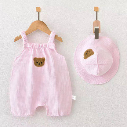 Cotton Gauze Newborn Baby Jumpsuit