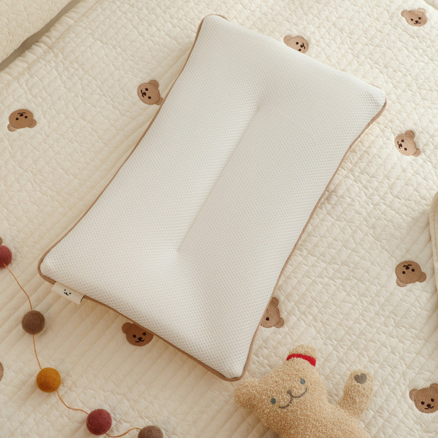 Baby Breathable Embroidered Pillow Sweat Absorbing Anti Flat Head Shaping Pillow